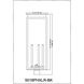Nova 5 Light 35 inch Black Outdoor Post Mount Fixture in Clear Glass