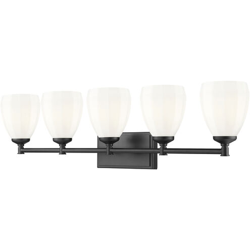Oren 5 Light 38 inch Matte Black Bath Vanity Light Wall Light