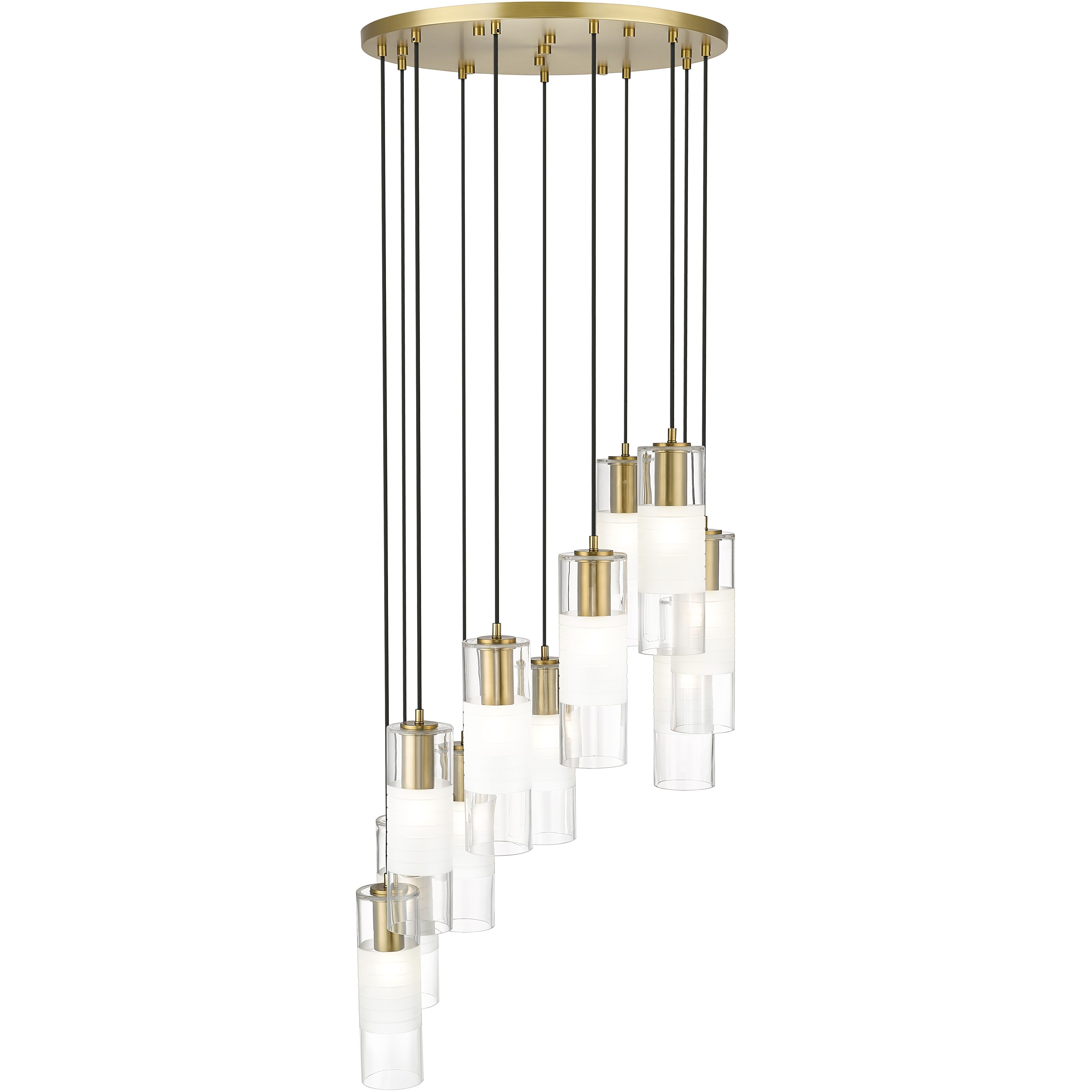Alton 11 Light 24 inch Modern Gold Chandelier Ceiling Light