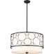 Kendall 4 Light 24 inch Matte Black Chandelier Ceiling Light