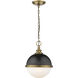 Peyton 2 Light 11.5 inch Matte Black and Factory Bronze Pendant Ceiling Light