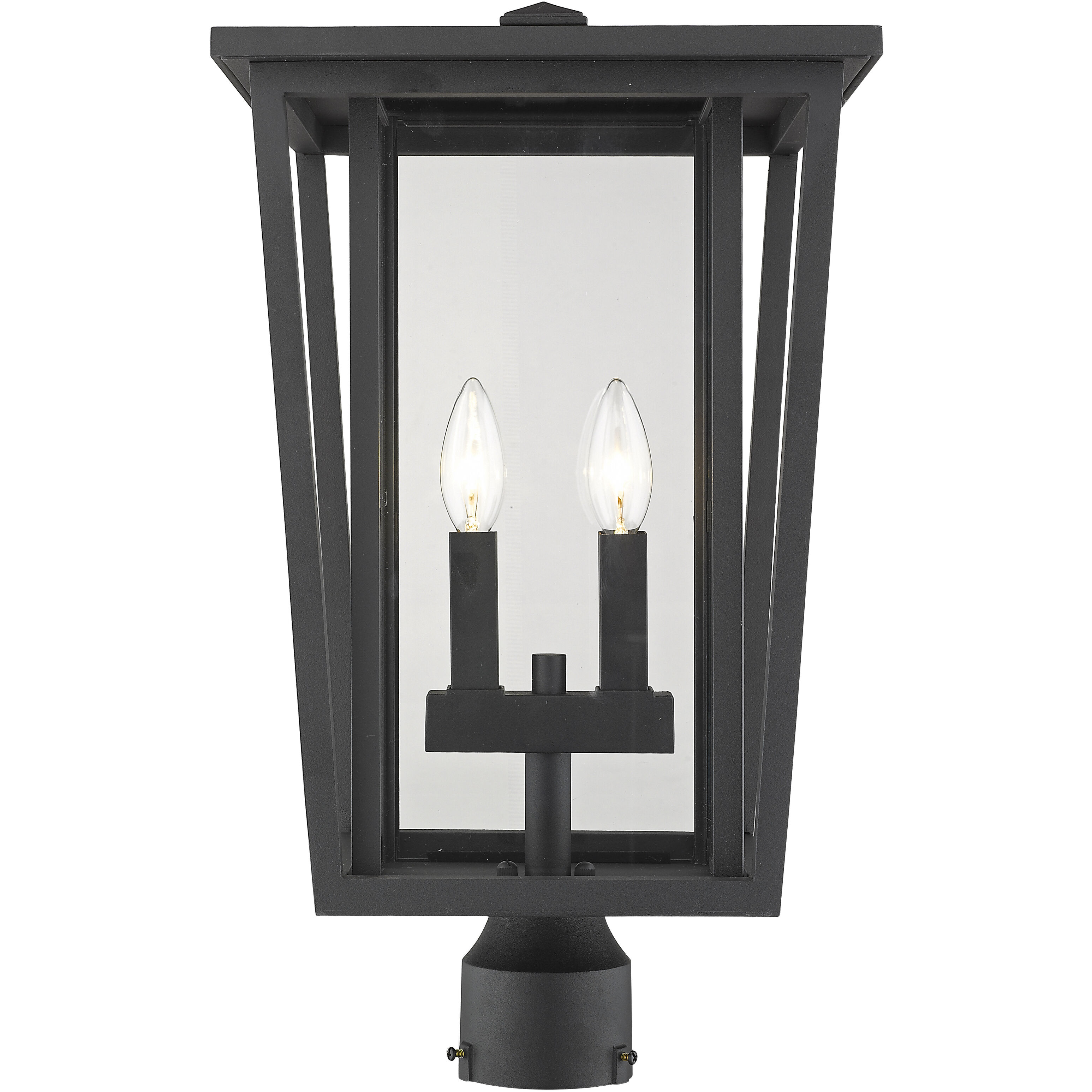 Seoul 2 Light 19.75 inch Black Outdoor Post Mount Fixture in 13