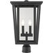 Seoul 2 Light 19.75 inch Black Outdoor Post Mount Fixture in 13