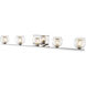 Auge 5 Light 40.55 inch Chrome Vanity Wall Light in G9