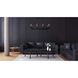 Barclay 10 Light 34 inch Matte Black Linear Chandelier Ceiling Light