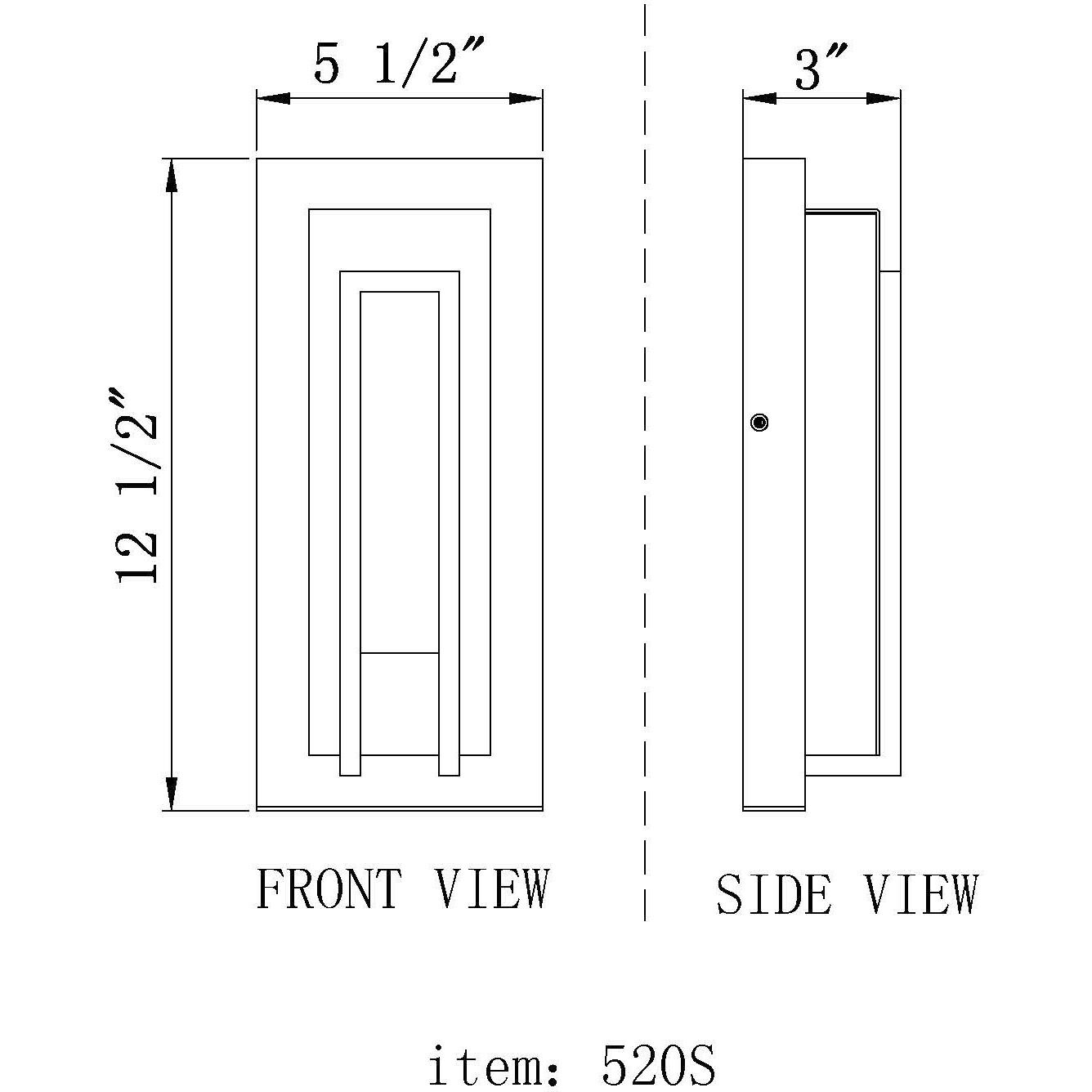 Keaton LED 12.5 inch Black Outdoor Wall Light