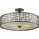 Elea 3 Light 20.5 inch Bronze Semi Flush Mount Ceiling Light