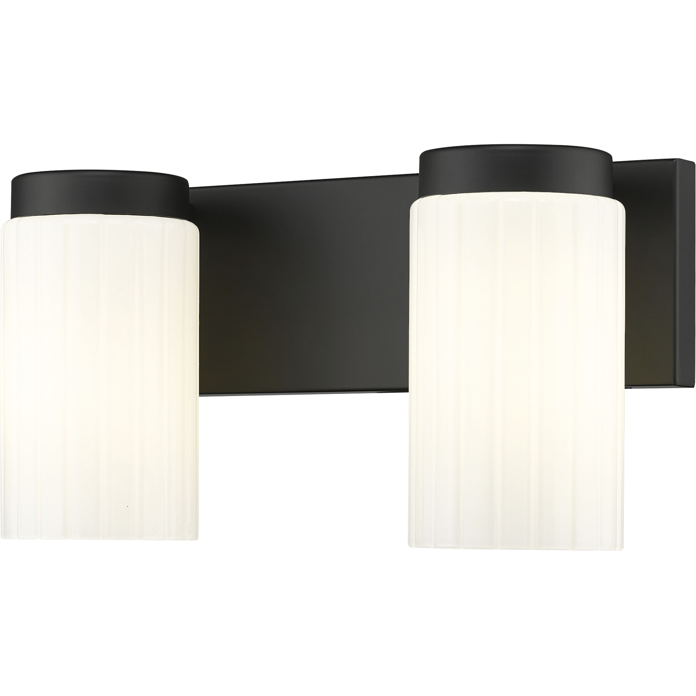 Z Lite 746 2V MB Burk 2 Light 13.75 inch Matte Black Bath Vanity Light Wall Light