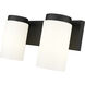 Burk 2 Light 13.75 inch Matte Black Bath Vanity Light Wall Light