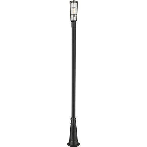 Helix 1 Light 113.25 inch Black Outdoor Post Mounted Fixture