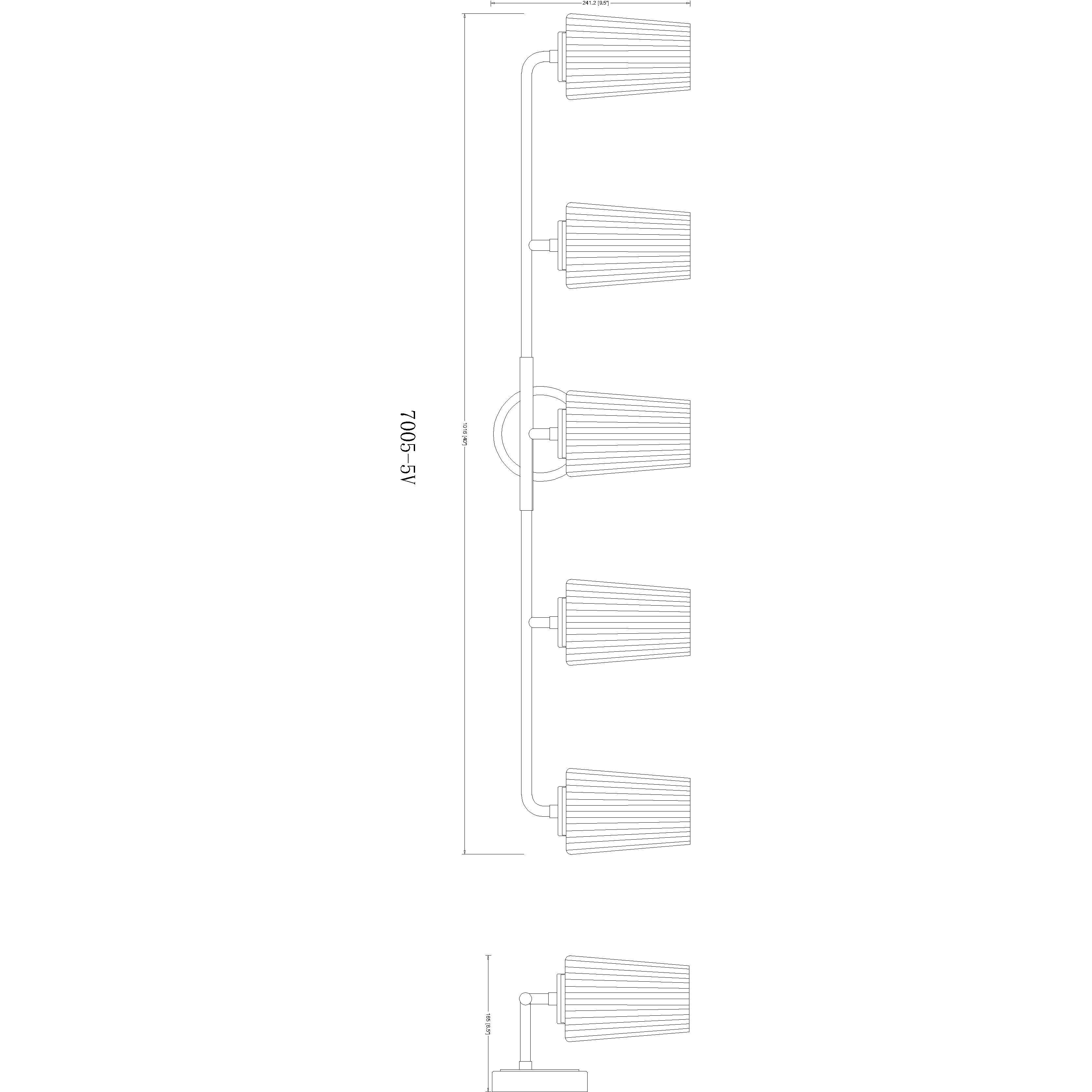 Montford 5 Light 40 inch Chrome Bath Vanity Light Wall Light