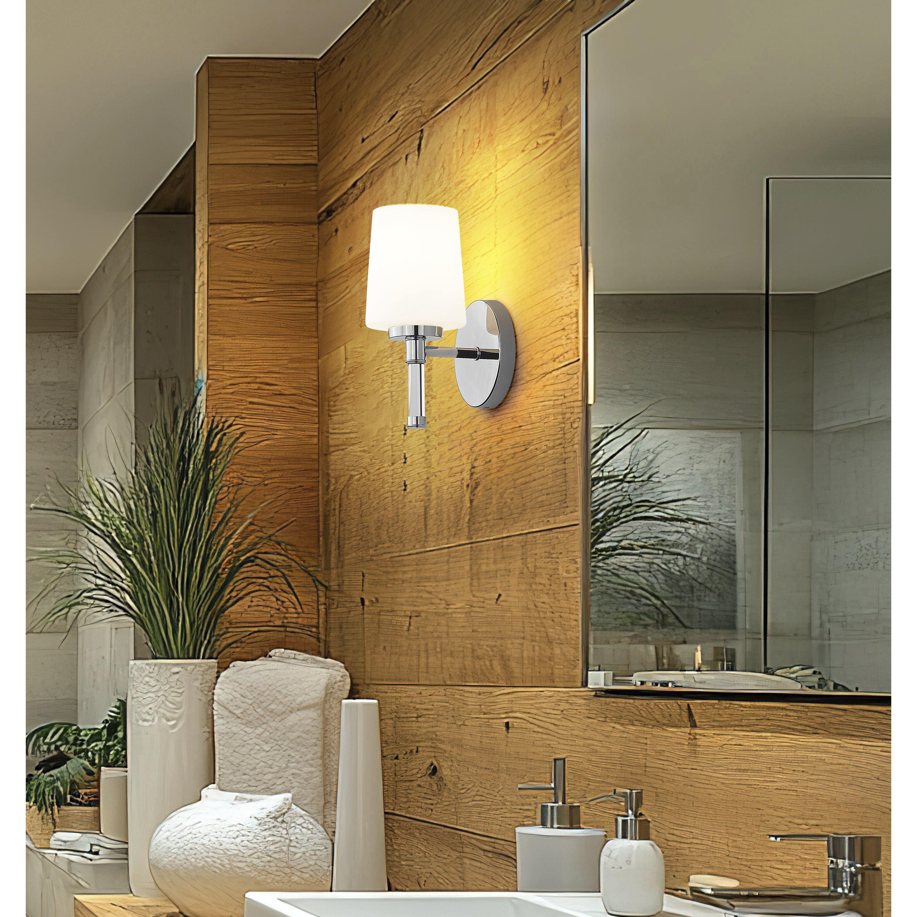 Henri Vanity Wall Light in Chrome