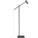 Calumet 48 inch 35.00 watt Matte Black/Polished Nickel Floor Lamp Portable Light