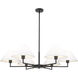 Leila 6 Light 44 inch Matte Black Chandelier Ceiling Light