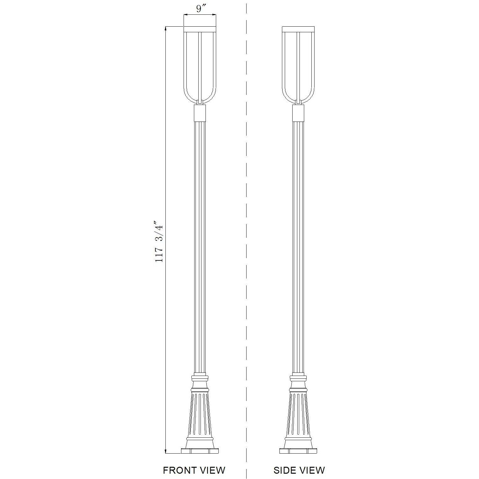 Leland LED 117.75 inch Sand Black Outdoor Post Mounted Fixture