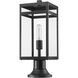 Nuri 1 Light 19.75 inch Black Outdoor Pier Mounted Fixture