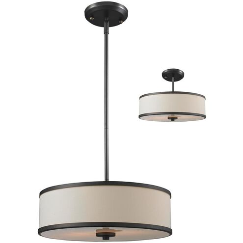Cameo 3 Light 15.63 inch Factory Bronze Pendant Ceiling Light