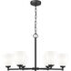 Oren 6 Light 32 inch Matte Black Chandelier Ceiling Light