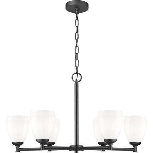 Oren 6 Light 32 inch Matte Black Chandelier Ceiling Light