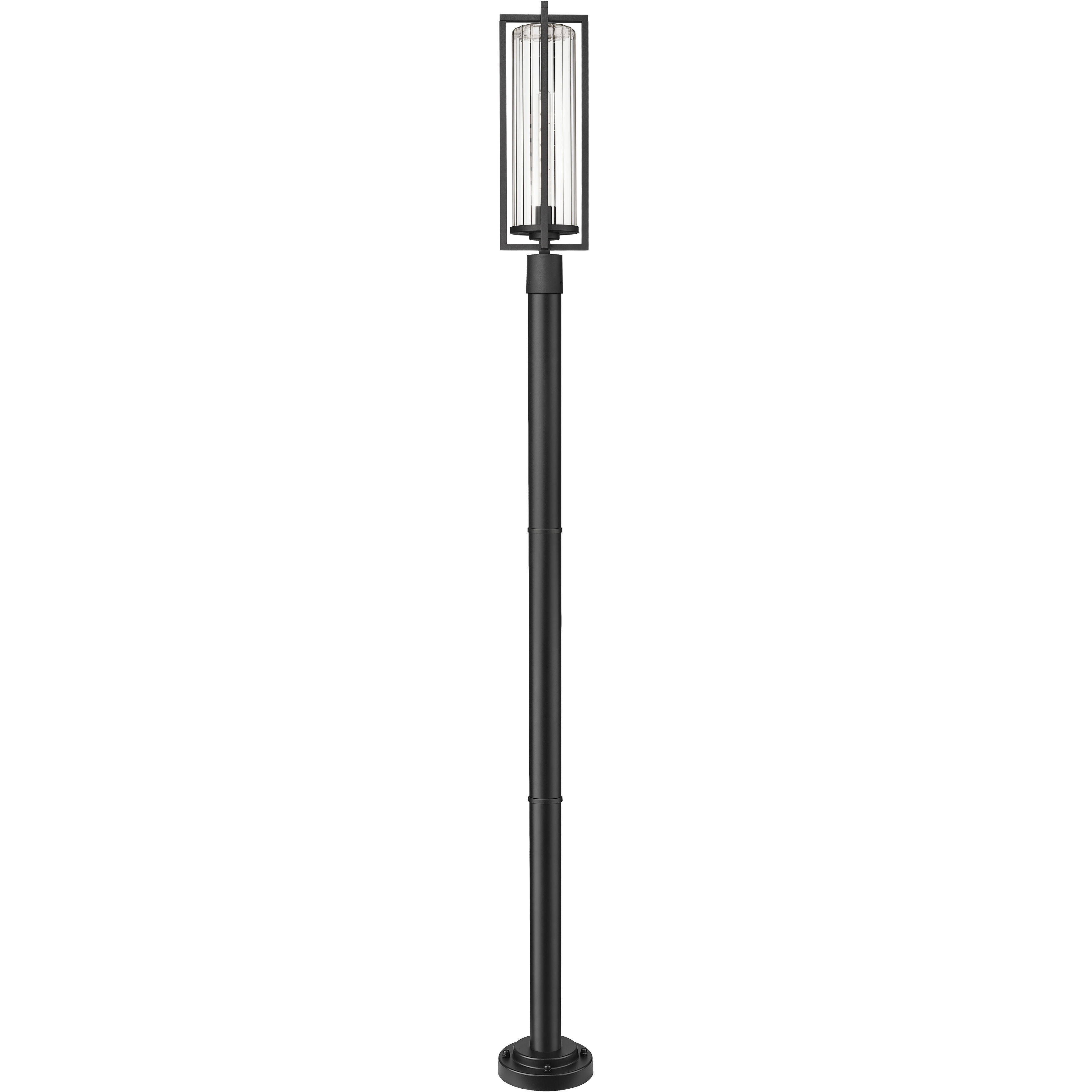 Aura 1 Light 99.5 inch Black Outdoor Post Mounted Fixture in G9