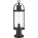 Roundhouse 1 Light 22.5 inch Black Outdoor Pier Mounted Fixture