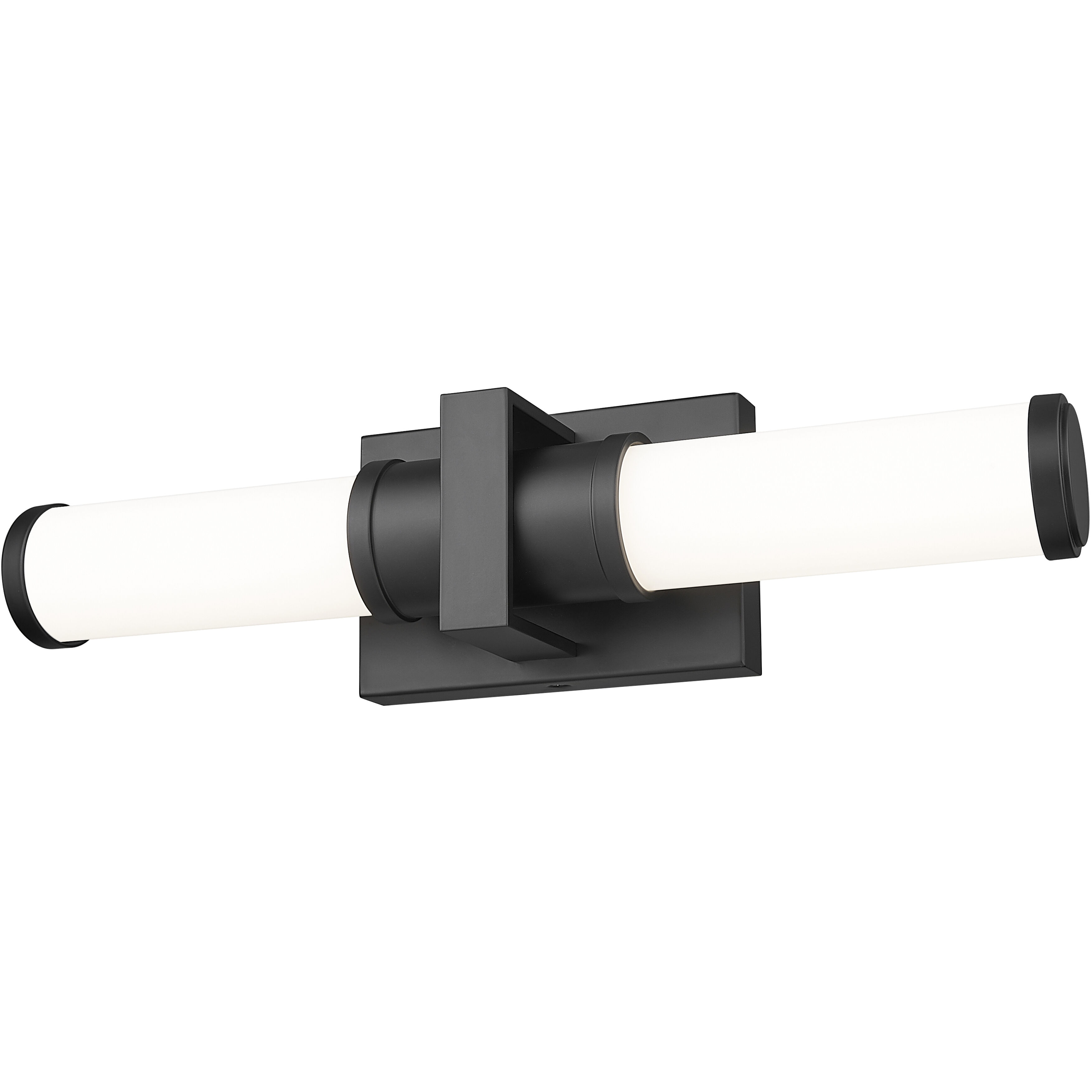 Idris LED 18.5 inch Matte Black Bathroom Vanity Wall Light