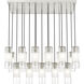 Alton 17 Light 42 inch Brushed Nickel Linear Chandelier Ceiling Light