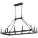 Barclay 12 Light 45 inch Matte Black Linear Chandelier Ceiling Light