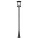Rainer 4 Light 118.25 inch Black Outdoor Post Mounted Fixture in G9