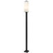 Sana 3 Light 120.25 inch Black Outdoor Post Mounted Fixture