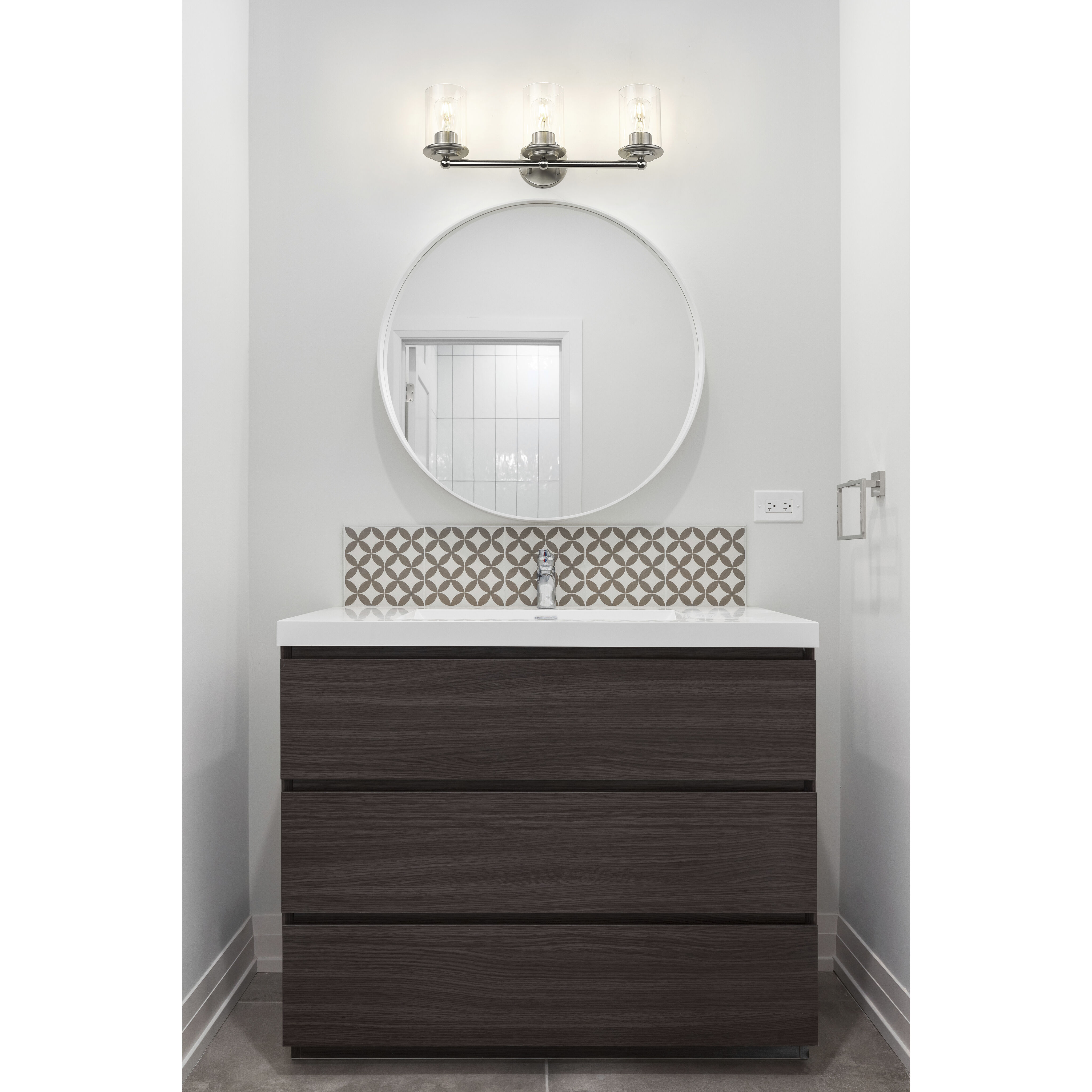 Thayer 3 Light 22.5 inch Brushed Nickel Vanity Wall Light