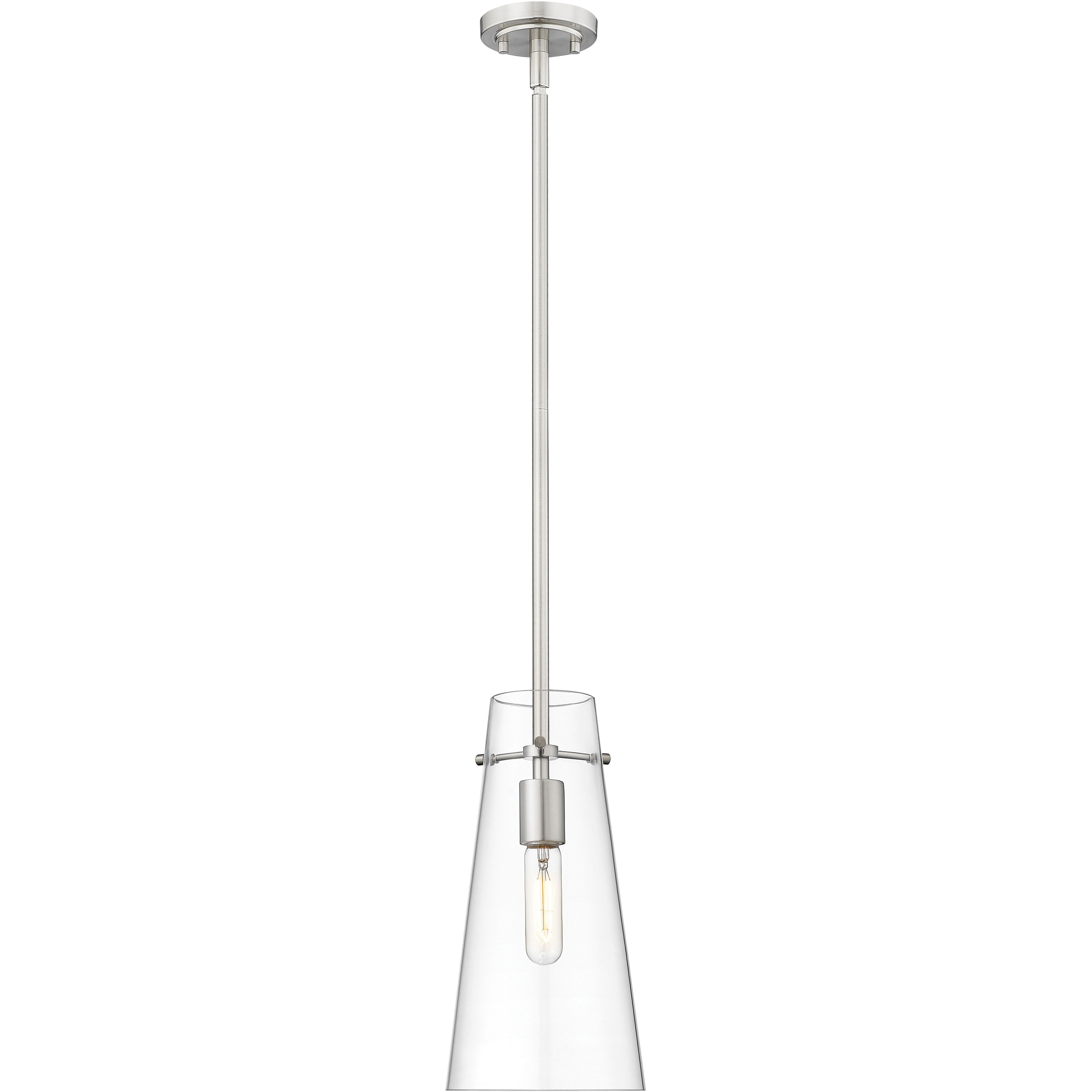 Kira 1 Light 6.5 inch Brushed Nickel Pendant Ceiling Light