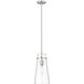 Kira 1 Light 6.5 inch Brushed Nickel Pendant Ceiling Light