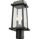 Millworks 2 Light 16.75 inch Black Outdoor Post Mount Fixture