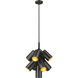 Lumina 9 Light 17 inch Matte Black Chandelier Ceiling Light