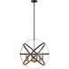 Cavallo 6 Light 24 inch Hammered Bronze/Olde Brass Chandelier Ceiling Light in Hammered Bronze and Olde Brass