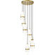 Cayden 7 Light 18 inch Modern Gold Chandelier Ceiling Light