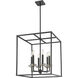 Gaultier 6 Light 18 inch Matte Black and Mondern Gold Chandelier Ceiling Light in Matte Black and Modern Gold