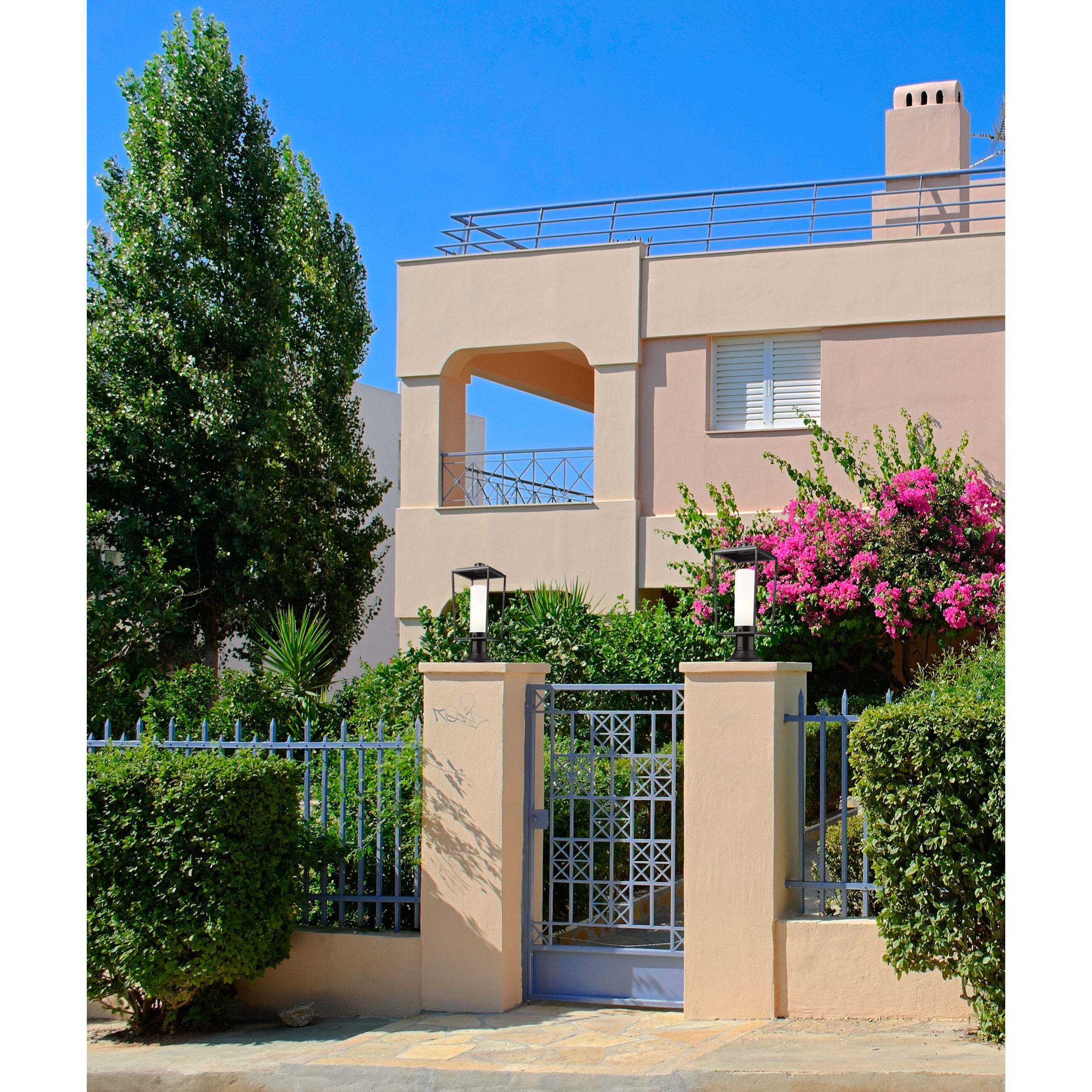 Sheridan 1 Light 19.5 inch Black Outdoor Pier Mounted Fixture