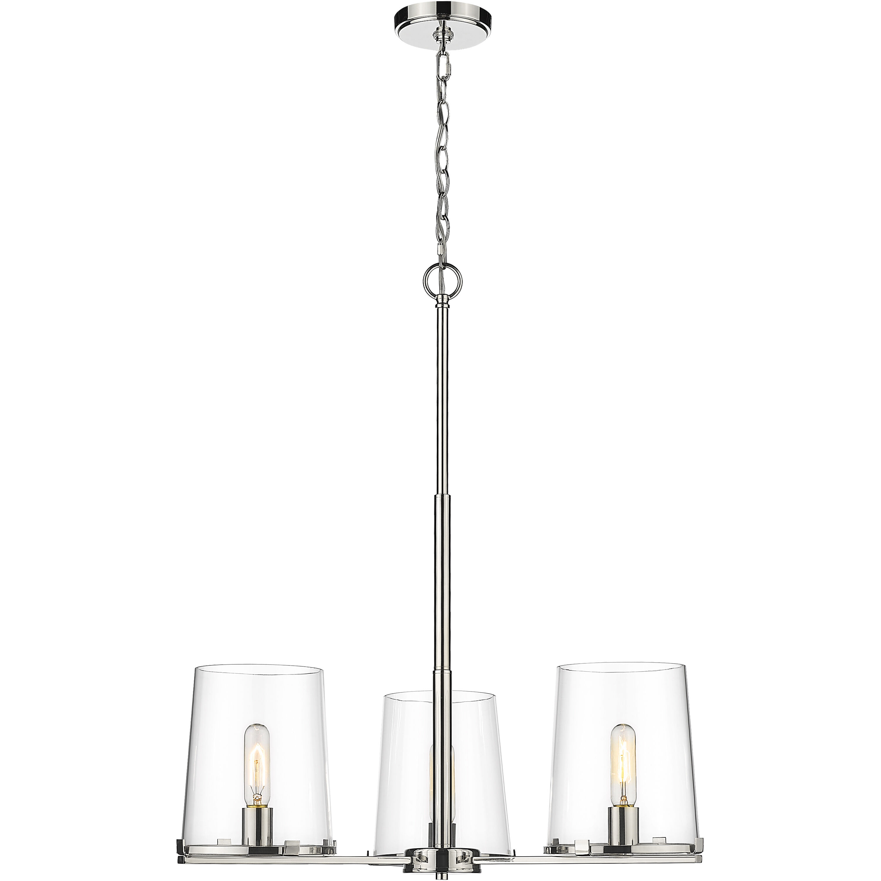 Callista 3 Light 28 inch Polished Nickel Chandelier Ceiling Light