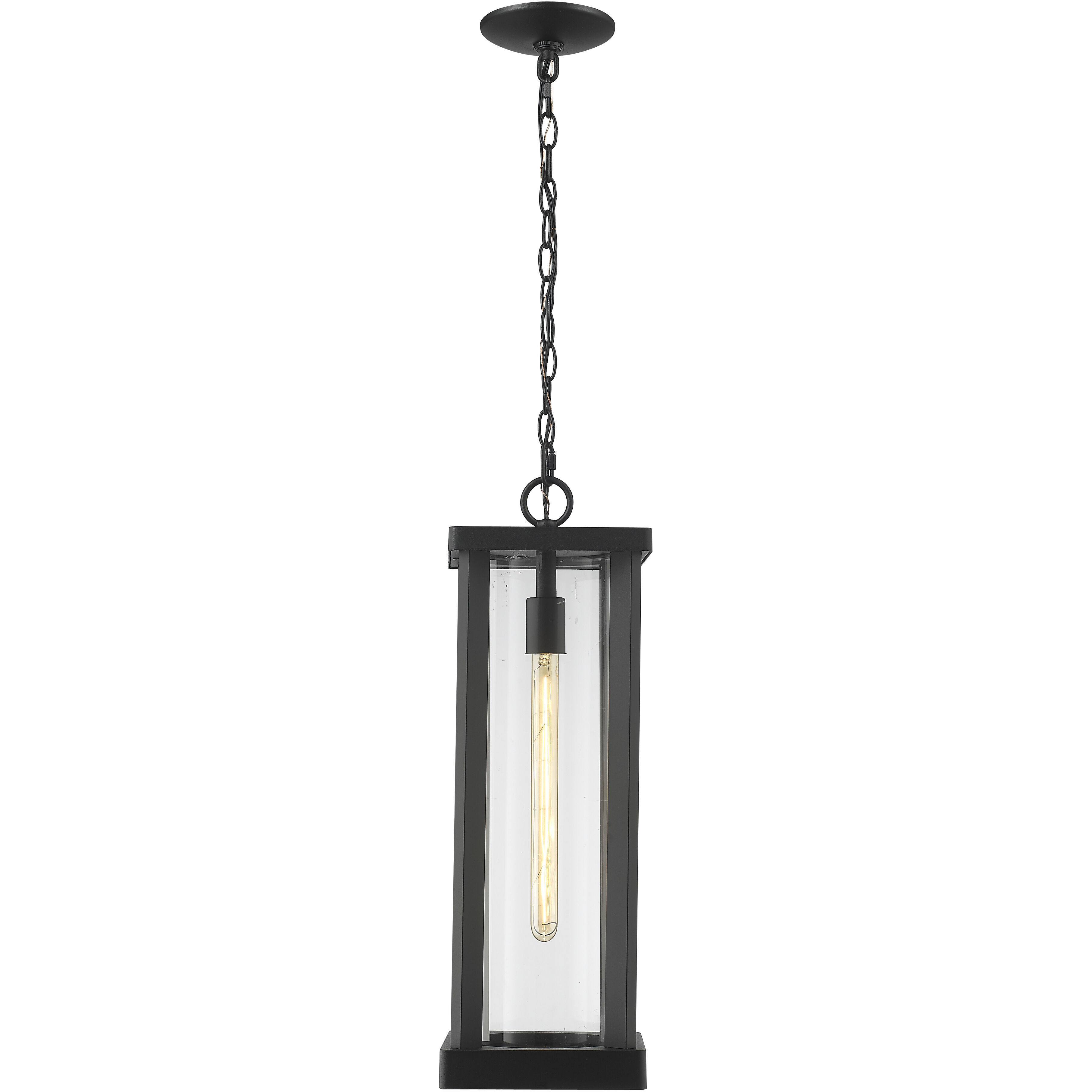 Glenwood 1 Light 7.5 inch Black Outdoor Chain Mount Ceiling Fixture
