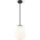 Newbury 1 Light 10 inch Matte Black Pendant Ceiling Light