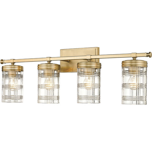 Archer 4 Light 32.75 inch Heirloom Gold Vanity Wall Light in Heritage Gold