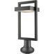 Luttrel LED 23.75 inch Black Outdoor Pier Mounted Fixture