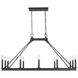 Barclay 12 Light 45 inch Matte Black Linear Chandelier Ceiling Light