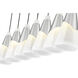 Aimie Linear Chandelier Ceiling Light in Brushed Nickel