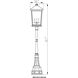 Beacon 4 Light 113.25 inch Black Outdoor Post Mounted Fixture