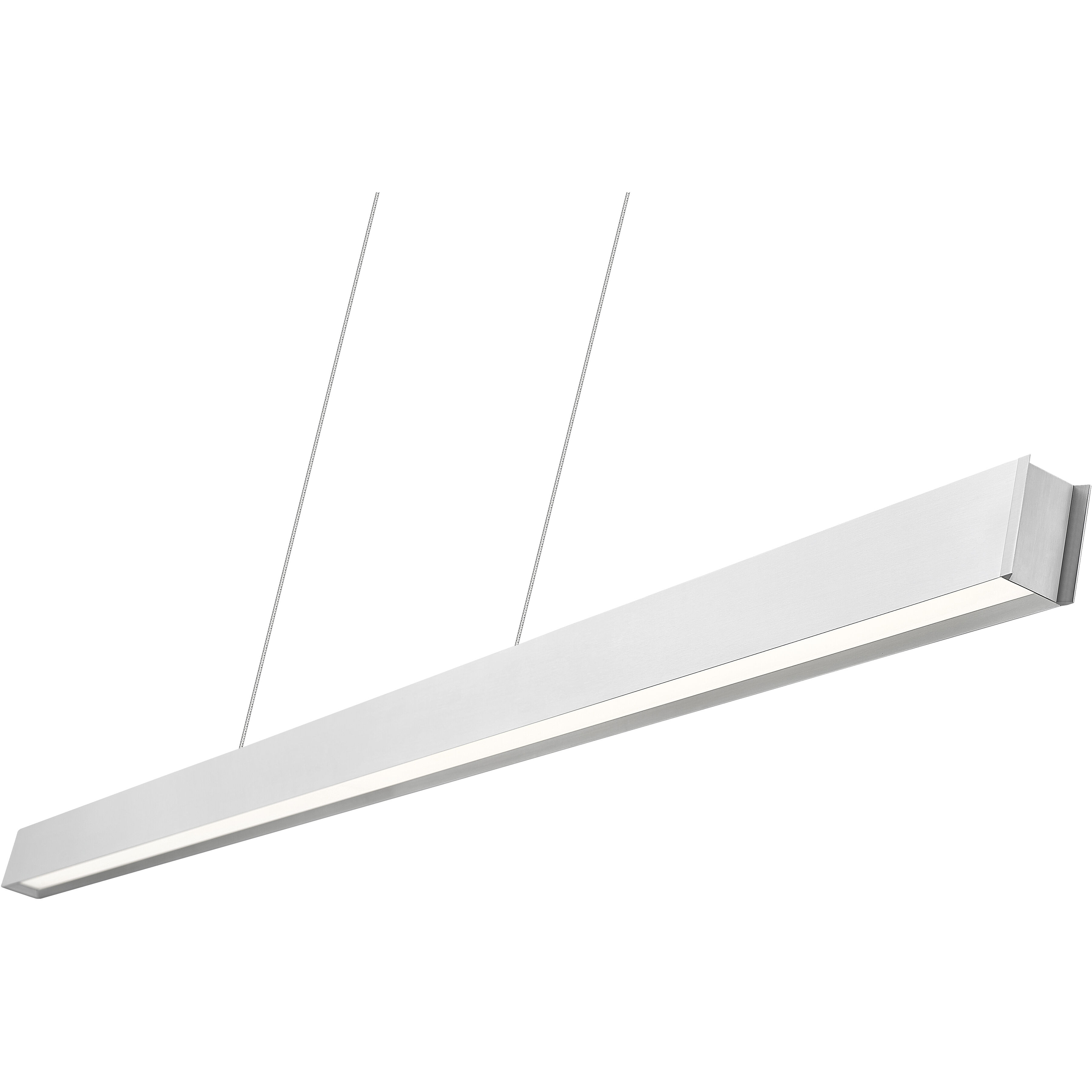 Hudson LED 72 inch Brushed Nickel Linear Chandelier Ceiling Light