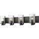 Beckett 4 Light 34 inch Matte Black Vanity Wall Light