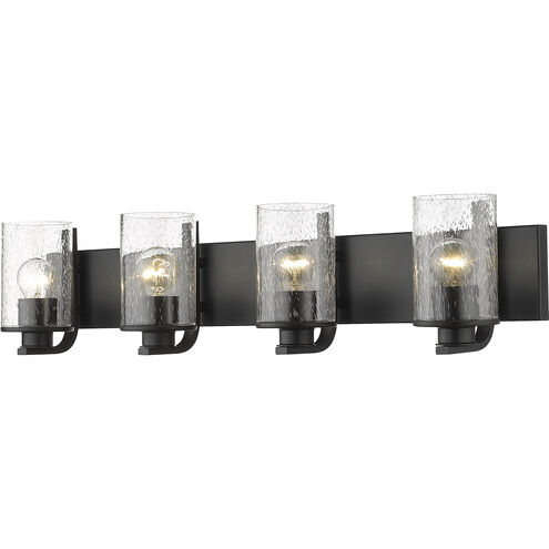 Beckett 4 Light 34 inch Matte Black Vanity Wall Light